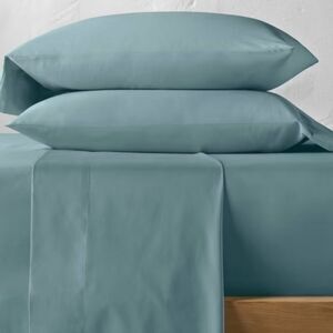 Casaluna™ Count Temperature Regulating Solid Sheet Set - Light Teal, Full